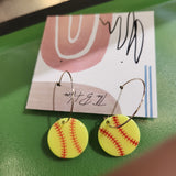 Softball Earrings by Barbie