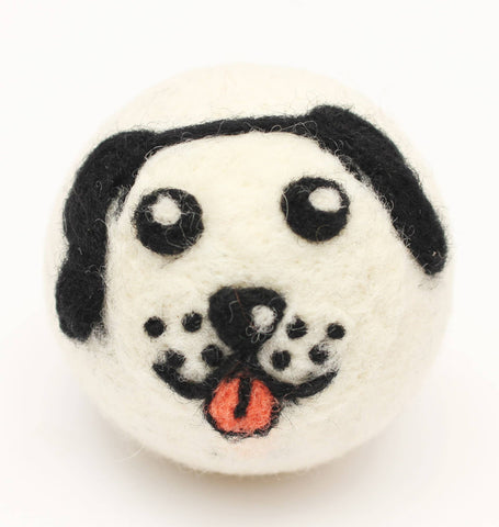 Ethical Global - Dogs: Eco Wool Dryer Balls Fair Trade: White Dog