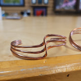 Finest Pure Copper three waves Adjustable Bracelets