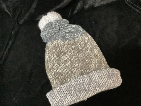 Gray-Tones Knitted Hat by Kellee
