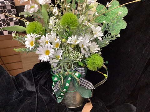 St.Patricks Day Flower Arrangement by Lisa