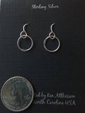 Ken’s handcrafted jewelry - Sterling Silver Earrings X-Small Circle