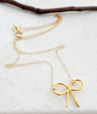 Sosie Designs - Gold Ribbon Bow Tie Necklace