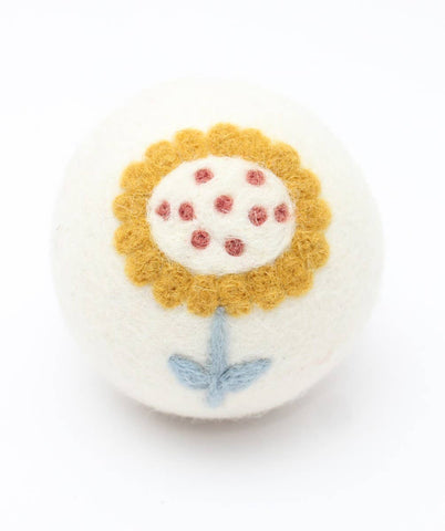 Ethical Global - Flowers: Eco Wool Dryer Balls Fair Trade: Yellow/Blue