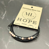 MorseLeather Co. - HOPE - Morse Code Bracelet - Leather - Adjustable