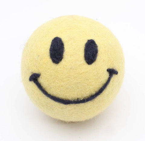 Ethical Global - Smiley Face: Eco Wool Dryer Balls Fair Trade: Yellow
