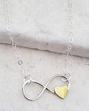Sosie Designs - Silver Infinity Heart Sideways Necklace