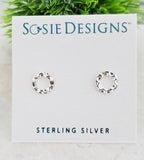 Sosie Designs - Silver Hammered Circle Studs