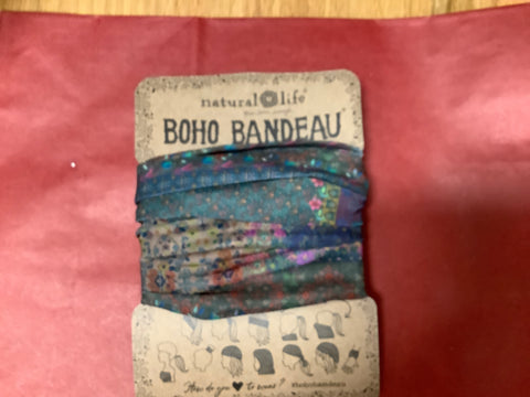 Boho Bandeau in Dark Green Print