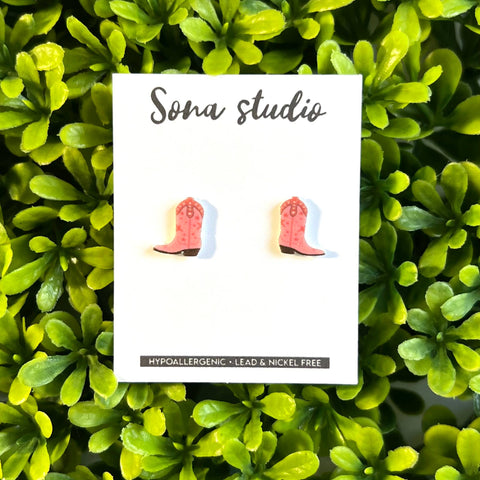 Sona Studio - Cowgirl Boot Earrings