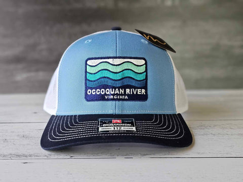 Mad River - "Retro Wave" Cap with Custom Text R112 Columbia Blue Tri