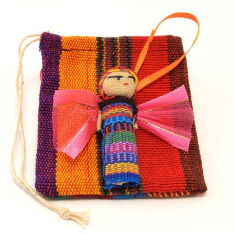 Lucia's Imports - Worry Doll Angel Ornament