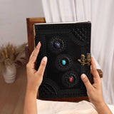 3 Precious Chakra Leather Journal Chakra Stones Meditation