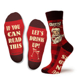 DM Merchandising - Two Left Feet Christmas 2nd generation Socks Open Stock: Small / Let's Drink Up