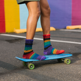Solmate Socks - Gemstone Crew Socks | USA Made Sustainable Mismatched Socks: XL (Women 12+ / Men 11-14)