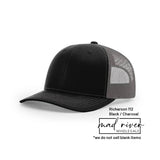 Bigfoot, Sasquatch on Richardson 112 Trucker Hat: Caramel/Black
