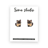 Sona Studio - Siamese kitty Earrings