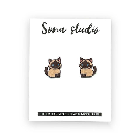 Sona Studio - Siamese kitty Earrings