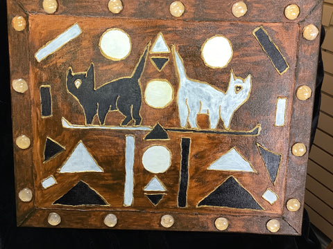 Acrylic Painting “ Balance, a Study in Purr…..sonality by S.N.G.