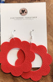 Open Flower Earrings by Leathered Together