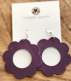 Open Flower Earrings by Leathered Together