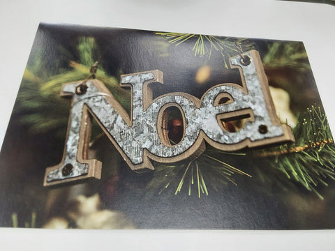 Noel ornament note cards