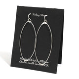 Ken’s handcrafted jewelry - Sterling Silver Earrings X-Large Oval