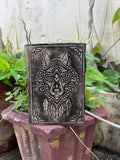 Fox Embossed Leather Journal diary with 200 Deckle pages