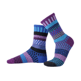 Solmate Socks - Raspberry Crew Socks | USA Made Sustainable Mismatched Socks: XL (Women 12+ / Men 11-14)