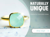 Sosie Designs - Chalcedony Cushion Ring: 5.5