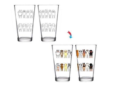 Sunkiss - Cheeky Dogs Color Changing Pint Glass