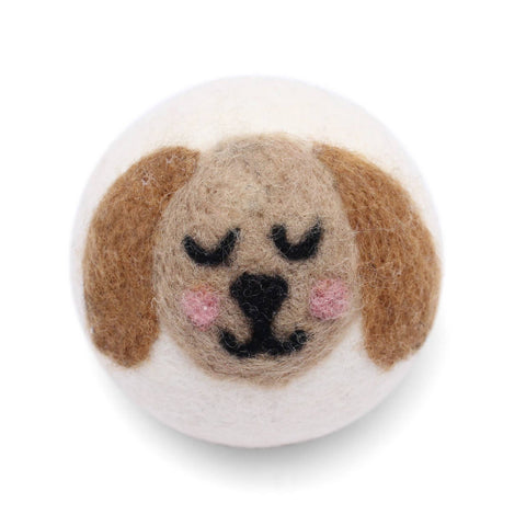 Ethical Global - Dogs: Eco Wool Dryer Balls Fair Trade: Brown Dog