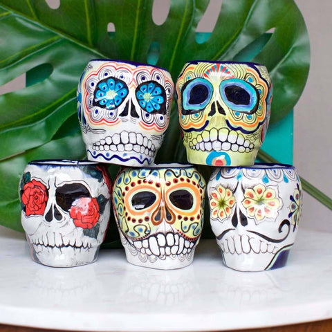 Lucia's Imports - Sugar Skull Skeleton Mug
