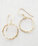 Sosie Designs - #5165 Gold Diamond Cut Circle Earrings