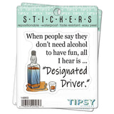 Tipsy Coasters & Gifts - Funny Sticker | Designated driver