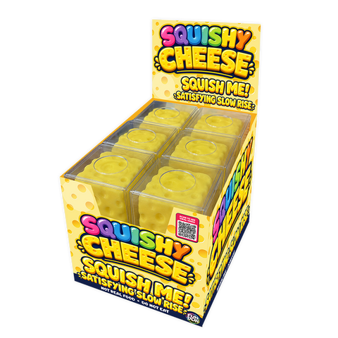 Novelty Brands - Fun Doh Slow Rise Cheese Squishies | Viral Sensory Display: Wholesale Price
