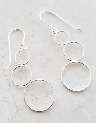 Sosie Designs - Silver Bubble Cluster Earrings