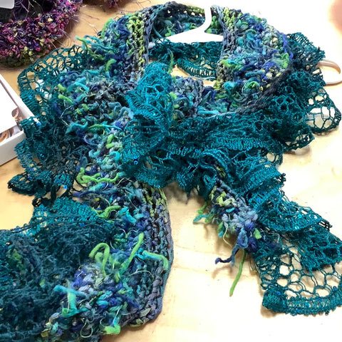 Jewelry scarfs handmade by Carol