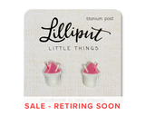 Lilliput Little Things - Snoball Earrings: Red