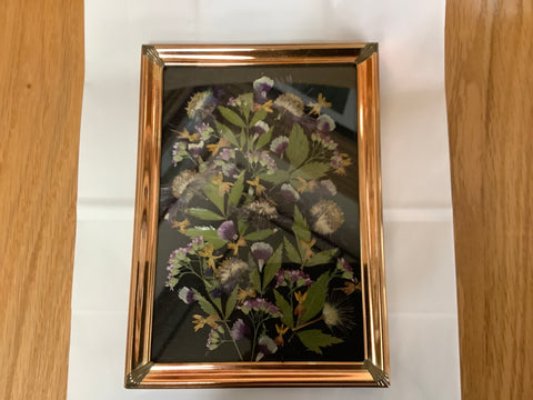 5”x7” Copper Framed Dried Flower Picture by Cecelia