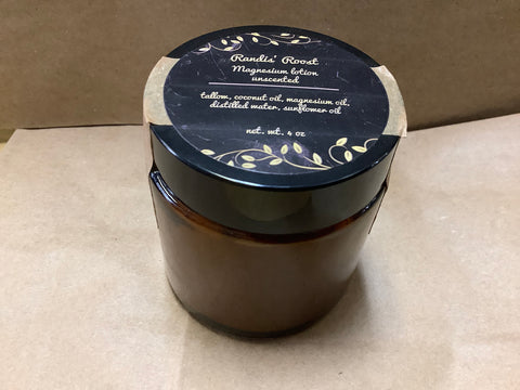 Magnesium Lotion Unscented by local artist Lisa R.