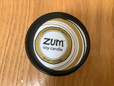 ZUM Frankincense and Myrrh Soy Candle