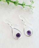 Sosie Designs - Sterling Silver Teardrop Earrings - Amethyst