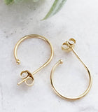 Sosie Designs - Gold Small Open Hoops Studs