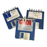 Upcycled 3.5" Programming Floppy Disk Journals : Blue