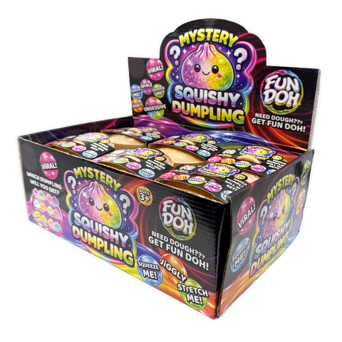 Novelty Brands - Fun Doh Mystery Dumpling Squishies | 12-Piece Retail Display: Wholesale Price