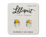 Lilliput Little Things - Snoball Earrings: Red