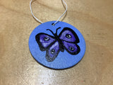 Hand painted  Butterflies  Wooden Disc by Cecelia. ( 1 per purchase)