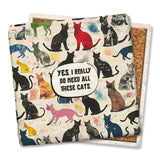 Tipsy Coasters & Gifts - Coaster Yes I Really Do Need All These Cats Colorful: Ceramic