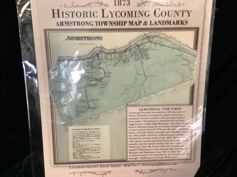 1873 Lycoming County Map of Armstrong Township by Elaine